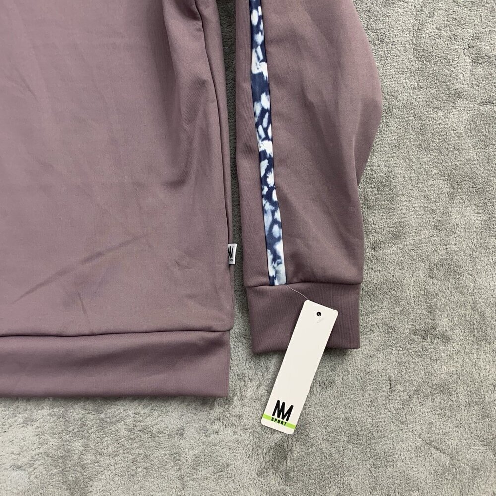 Nicole Miller Sport Sweatshirt Womens Medium Purple Long Sleeve Crewneck Top - Picture 5 of 11